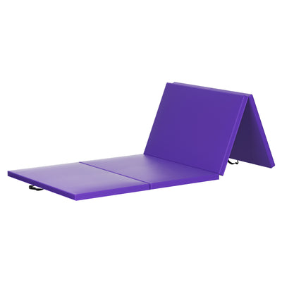 BalanceFrom Fitness Gymnastics Mat with Sectional Floor Balance Beam, Purple