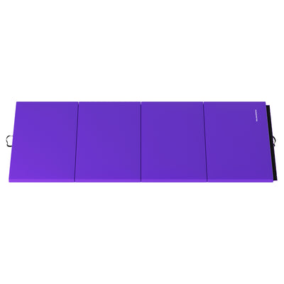 BalanceFrom Fitness Gymnastics Mat with Sectional Floor Balance Beam, Purple