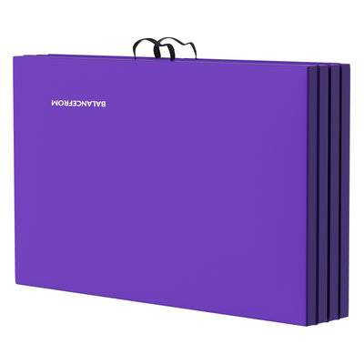 BalanceFrom Gymnastics Mat with Sectional Floor Balance Beam, Purple (Open Box) - VMInnovations