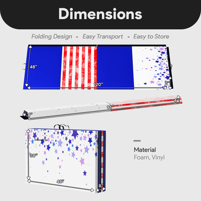 BalanceFrom Fitness Gymnastics Mat w/Sectional Floor Balance Beam (Open Box) - VMInnovations