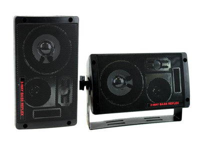 PYRAMID 2060 600W 3-Way Car Audio Mini Box Speakers Stereo Indoor System - VMInnovations