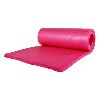 BalanceFrom Fitness 7pc Yoga Set with Mat, Stretch Strap, & Knee Pad, Pink(Used) - VMInnovations
