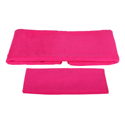 BalanceFrom Fitness 7pc Yoga Set with Mat, Stretch Strap, & Knee Pad, Pink(Used) - VMInnovations