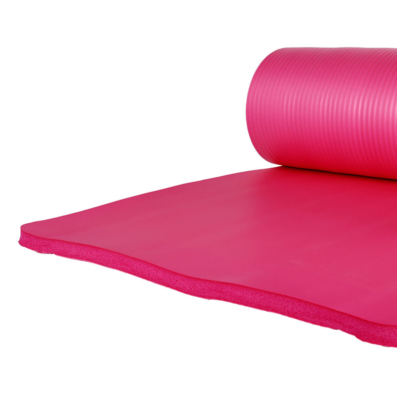 BalanceFrom Fitness 7 Piece Yoga Set with Mat, Stretch Strap, & Knee Pad, Pink