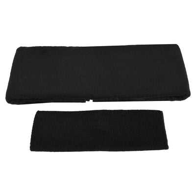 BalanceFrom 7 Piece Yoga Set with Mat, Stretch Strap, & Knee Pad, Black (Used) - VMInnovations