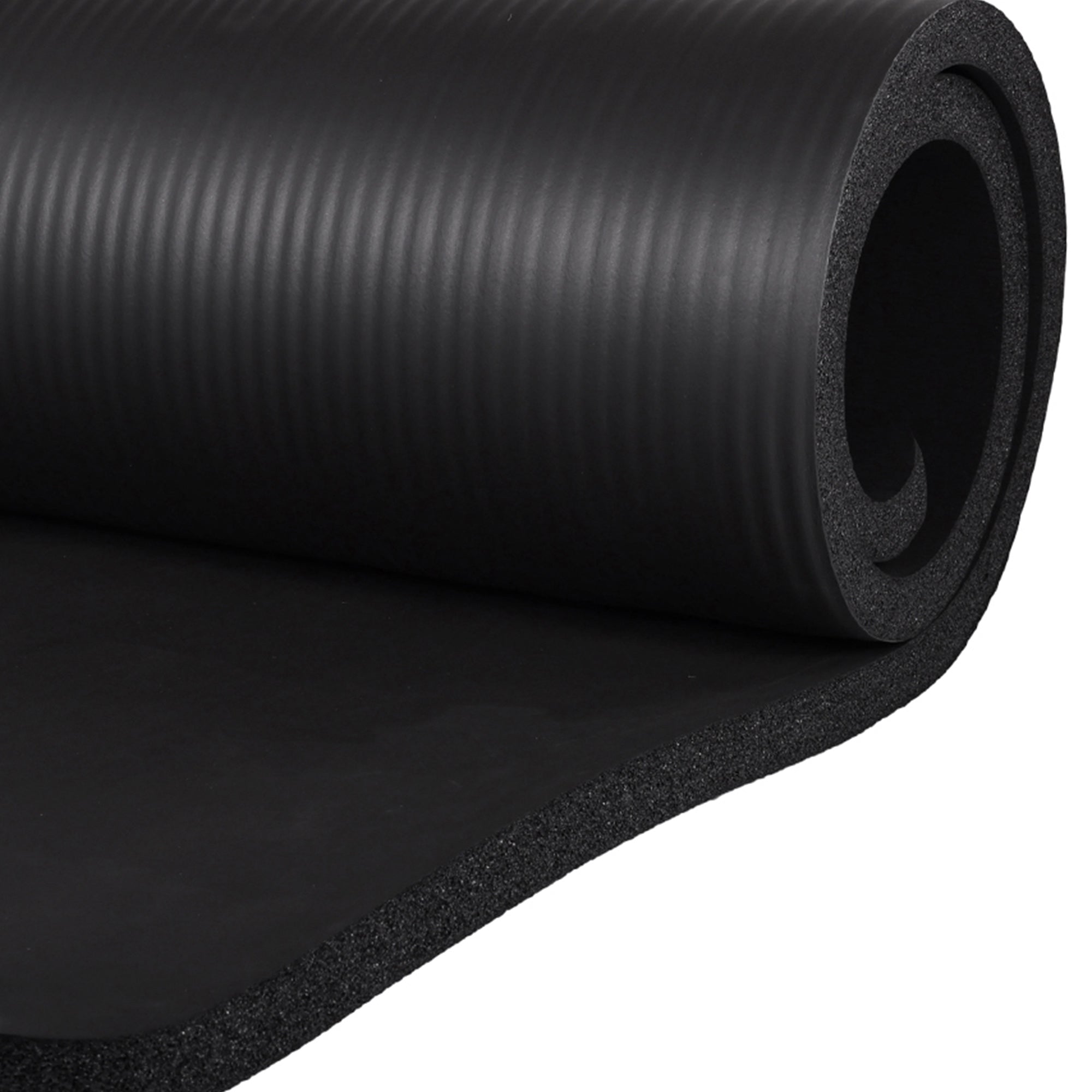 BalanceFrom 7 Piece Yoga Set with Mat, Stretch Strap, & Knee Pad, Black (Used) - VMInnovations