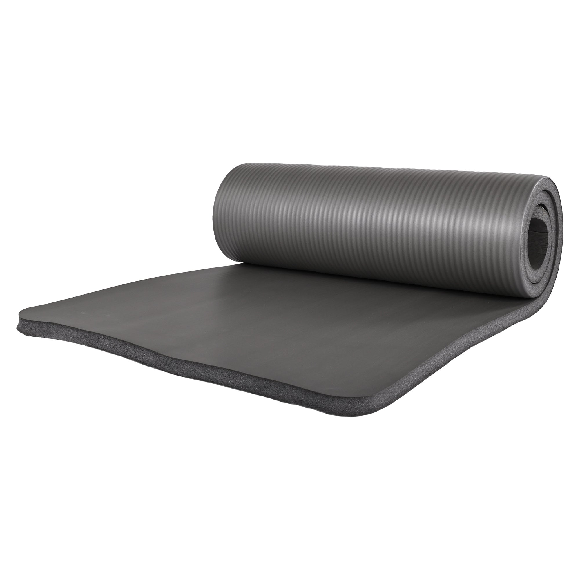 BalanceFrom Fitness 7Pc Yoga Set with Mat, Stretch Strap, & Knee Pad, Gray(Used) - VMInnovations