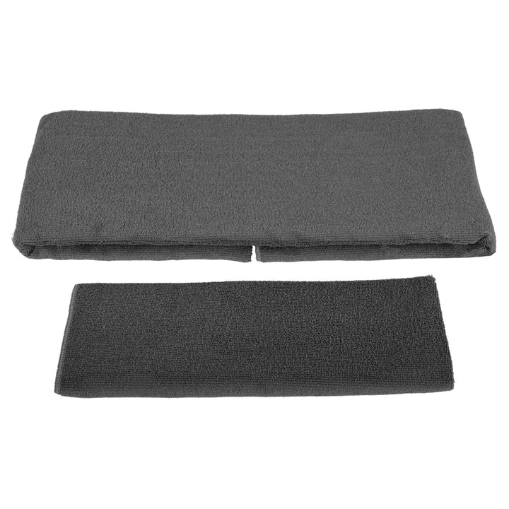 BalanceFrom 7pc Yoga Set with Mat, Stretch Strap, & Knee Pad, Gray (For Parts)