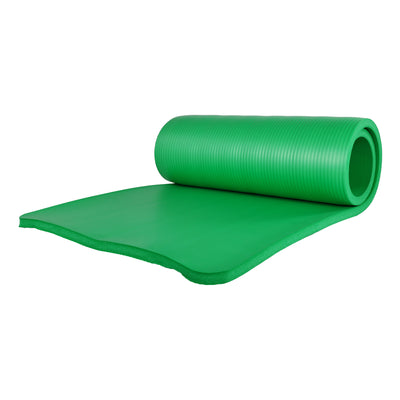BalanceFrom Fitness 7Pc Yoga Set w/Mat, Stretch Strap, & Knee Pad, Green (Used) - VMInnovations