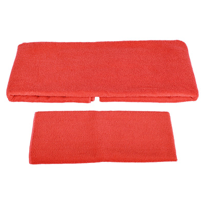 BalanceFrom Fitness 7 Piece Yoga Set w/ Mat, Stretch Strap, & Knee Pad,Red(Used) - VMInnovations