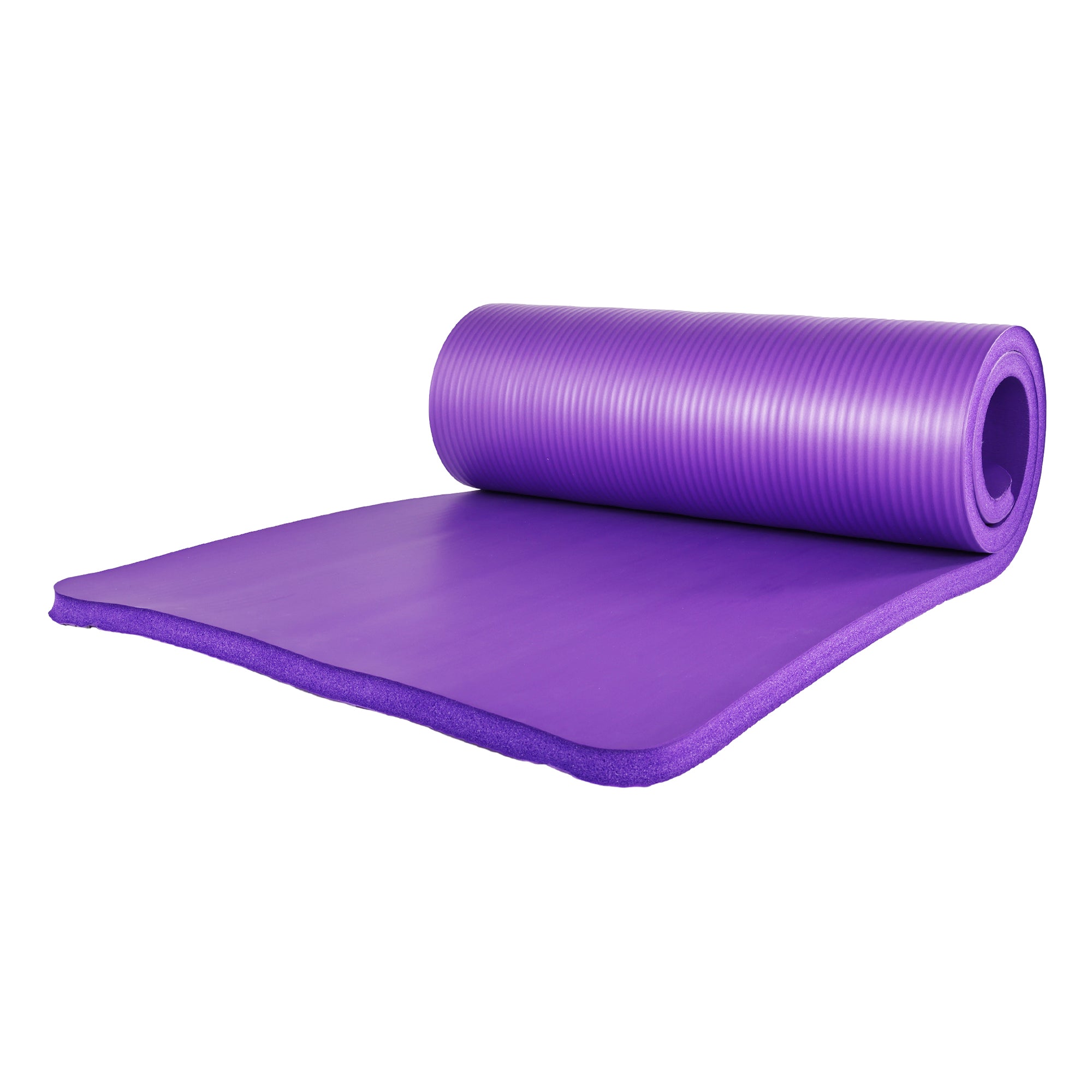 BalanceFrom Fitness 7Pc Yoga Set w/Mat, Strap, & Knee Pad, Purple (Open Box) - VMInnovations