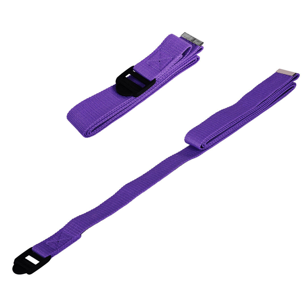 BalanceFrom Fitness 7Pc Yoga Set w/Mat, Strap, & Knee Pad, Purple (Open Box)