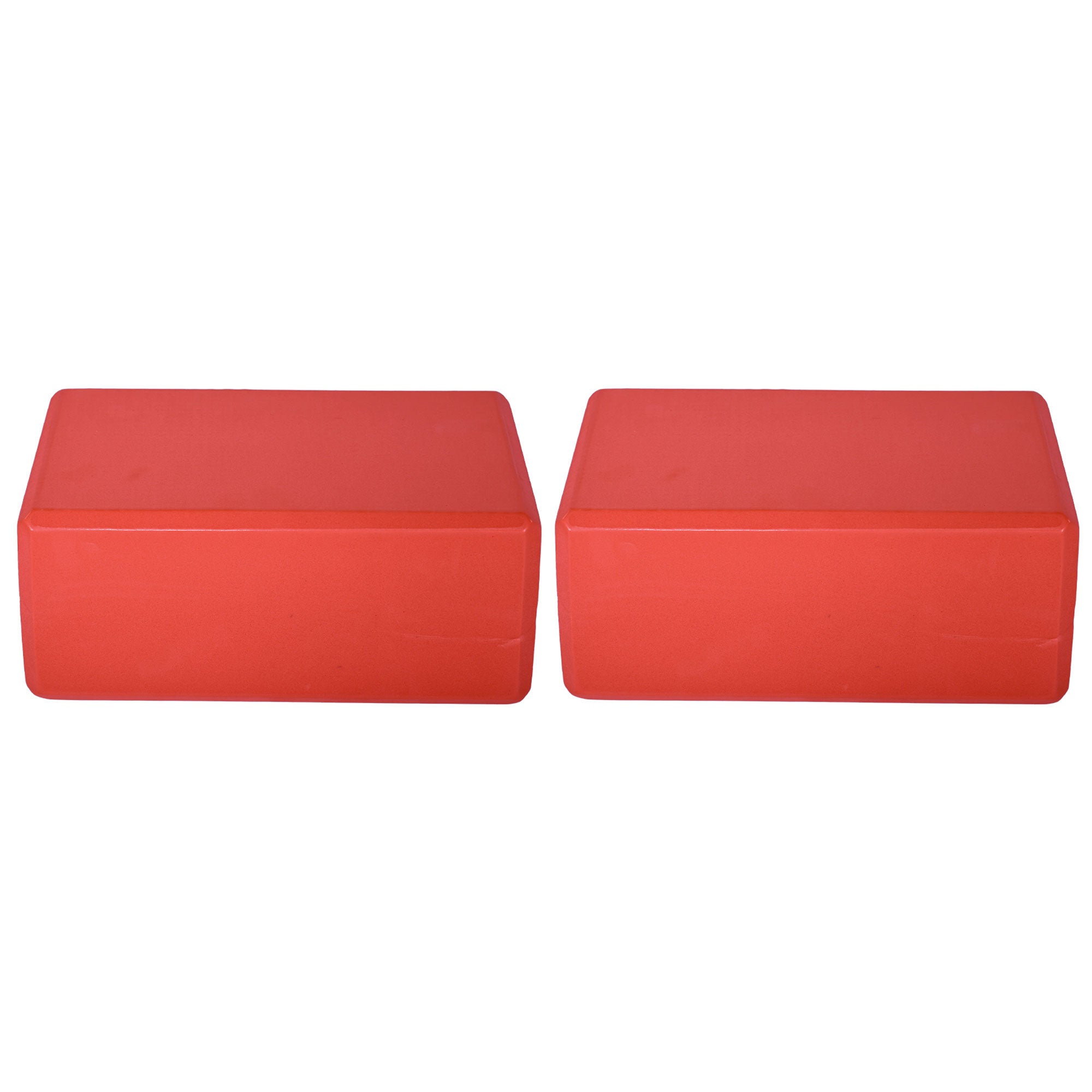 BalanceFrom 71"x24" Anti Tear Yoga Mat w/Strap, Knee Pad & Blocks, Red(Open Box) - VMInnovations