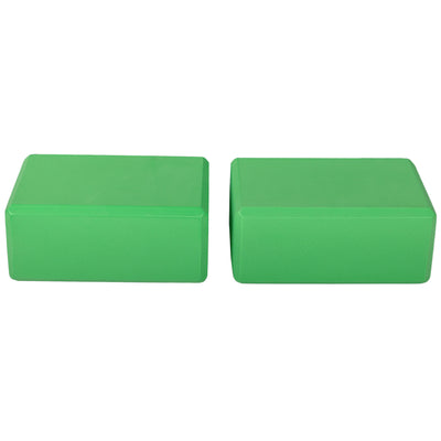 BalanceFrom 71"x24" AntiTear Yoga Mat w/Strap, Knee Pad & Blocks,Green(Open Box) - VMInnovations