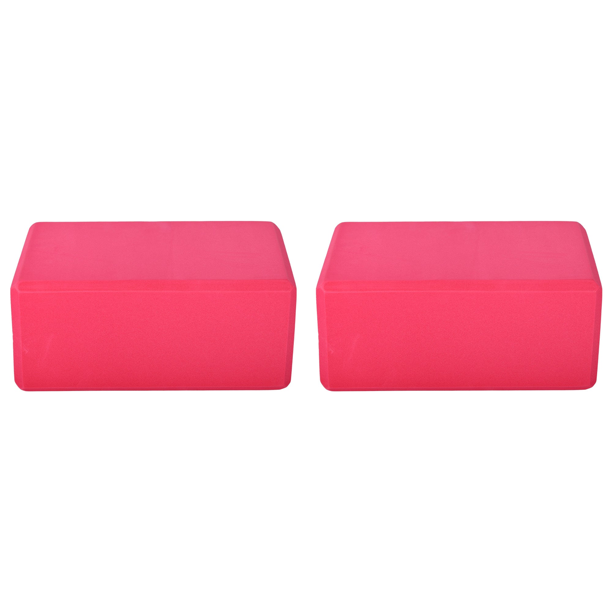 BalanceFrom Fitness 71"x24" Anti Tear Yoga Mat w/Strap, Knee Pad & Blocks, Pink - VMInnovations