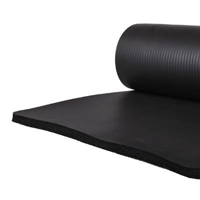 BalanceFrom 1" Extra Thick Yoga Mat w/Knee Pad and Carrying Strap, Black (Used)