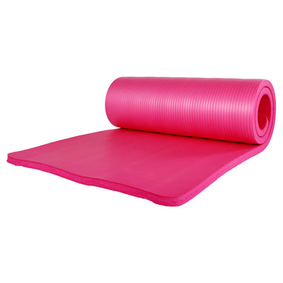 BalanceFrom 1" Extra Thick Yoga Mat w/Knee Pad and Strap, Pink (For Parts) - VMInnovations