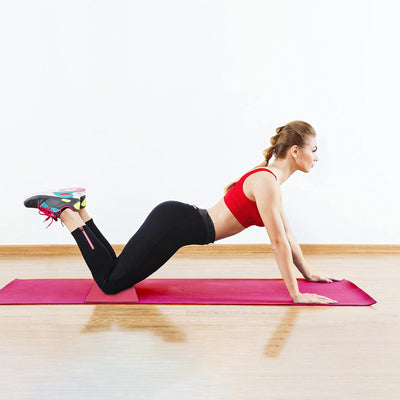 BalanceFrom 1" Extra Thick Yoga Mat w/Knee Pad and Strap, Pink (For Parts) - VMInnovations