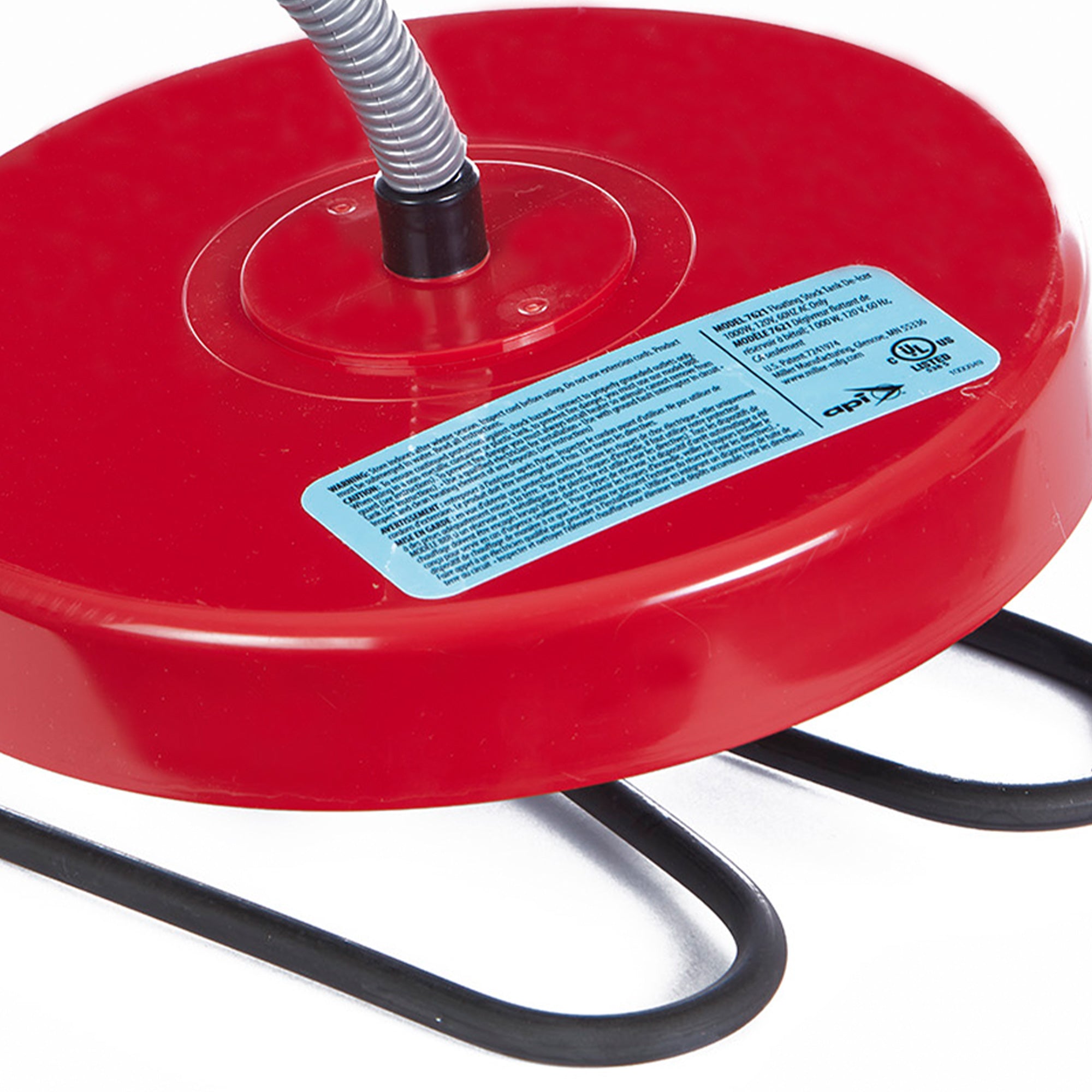 API 1000 Watt Thermostatic Floating Stock Tank Deicer & Heater, Red (Open Box) - VMInnovations