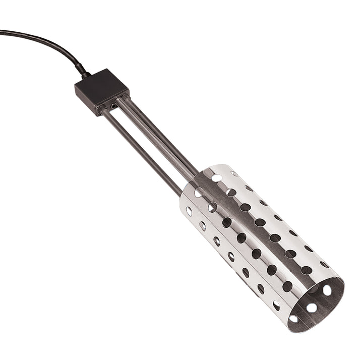 API 1000W Thermostatic Pail/Bucket Water Heater w/ Wire Guard, Silver (Open Box) - VMInnovations