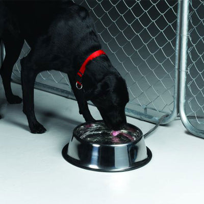 API 5 Quart Stainless Steel Thermostatically Controlled Nestable Heated Pet Bowl - VMInnovations