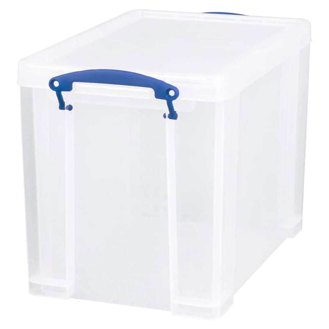 Really Useful Box 19L Plastic Container w/Snap Lid & Clip Lock Handles(Used)