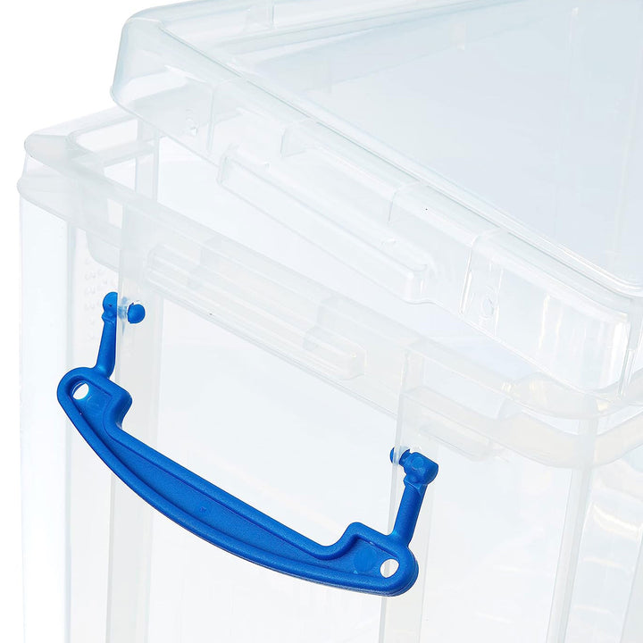 Really Useful Box 19L Plastic Container w/Snap Lid & Clip Lock Handles(Used)
