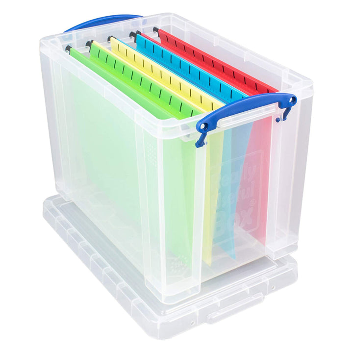 Really Useful Box 19L Plastic Storage Container w/Snap Lid & Clip Lock Handles