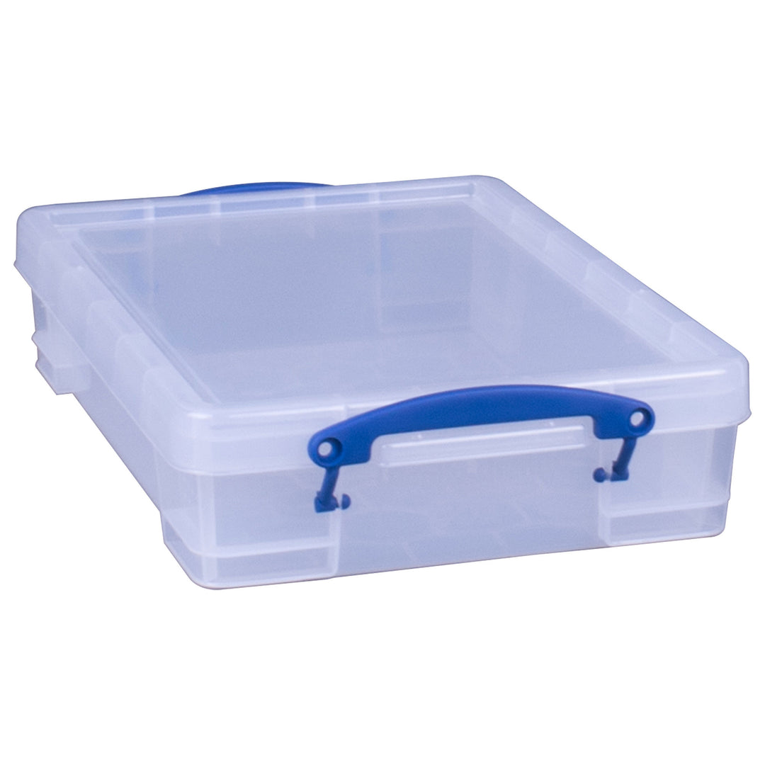 Really Useful Box 4L Plastic Storage Container w/Snap Lid & Clip Lock Handles