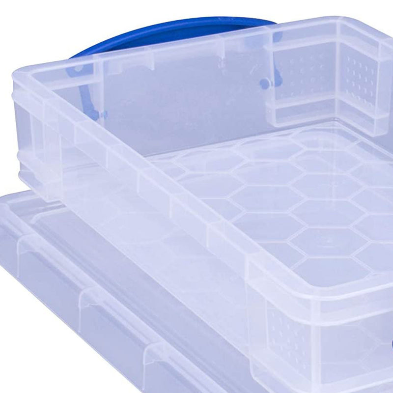 Really Useful Box 4L Plastic Storage Container w/Snap Lid & Clip Lock Handles