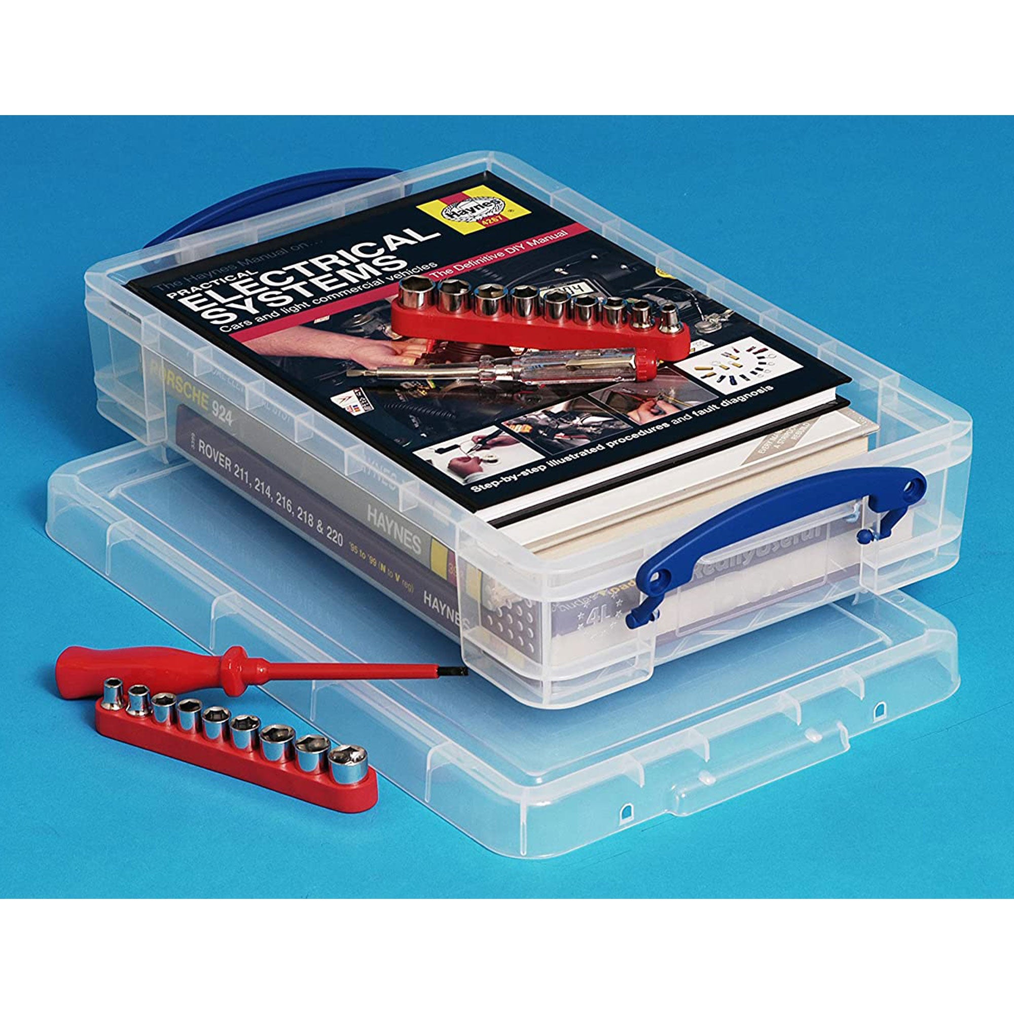 Really Useful Box 4L Storage Container with Lid and Clip Lock Handles, (3 Pack)