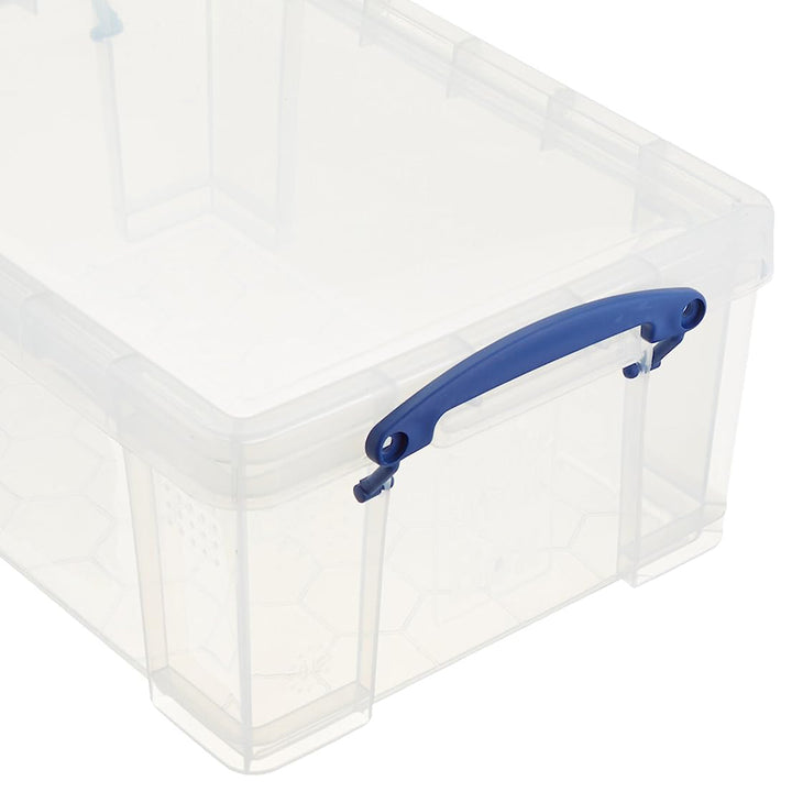 Really Useful Box 9L Plastic Storage Container w/Snap Lid & Clip Lock Handles