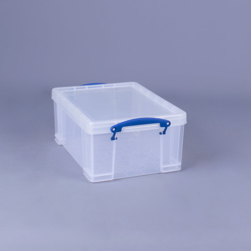 Really Useful Box 9L Plastic Storage Container w/Snap Lid & Clip Lock Handles