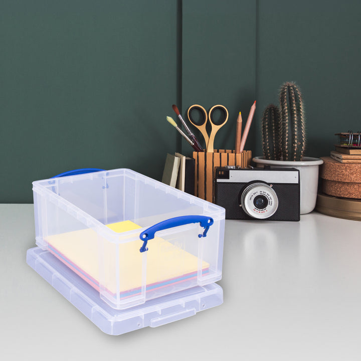 Really Useful Box 9L Storage Container with Snap Lid & Clip Lock Handle (3 Pack)