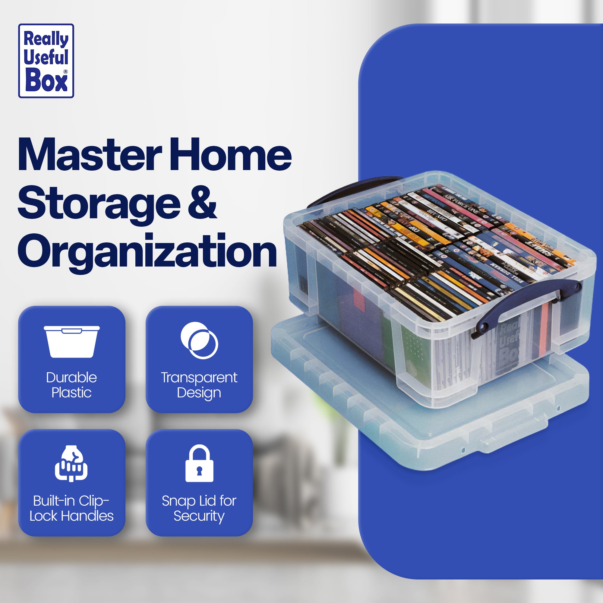 Really Useful Box 17L Plastic Container w/Snap Lid & Clip Lock Handles(Open Box) - VMInnovations