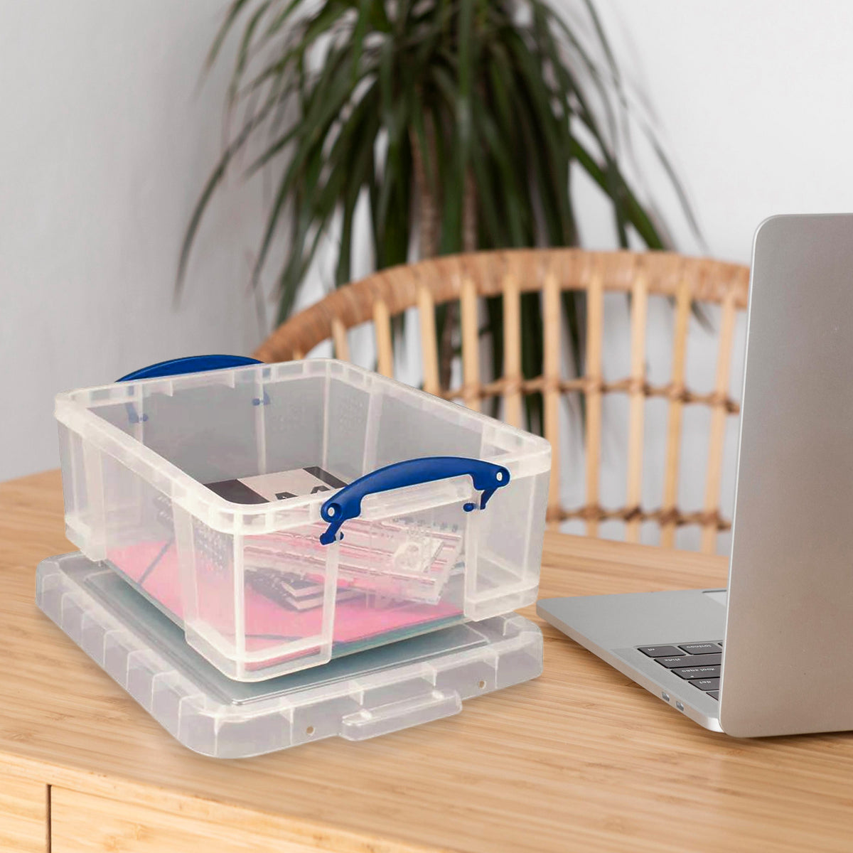 Really Useful Box 17L Plastic Container w/Snap Lid & Clip Lock Handles (Used) - VMInnovations