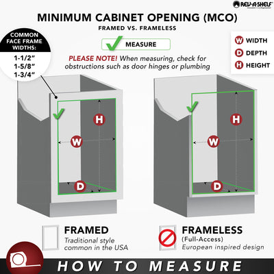 Rev-A-Shelf Kitchen Cabinet Wood Door Mount w/ Polymer Cutting Board, 4DMCB-18P - VMInnovations