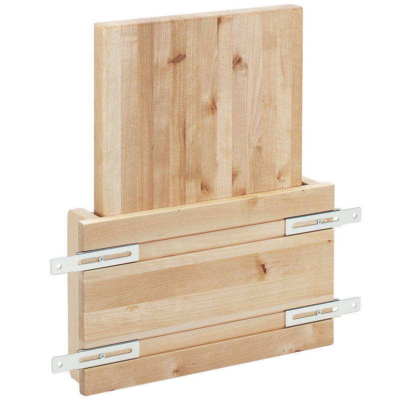 Rev-A-Shelf Kitchen Cabinet Wood Door Mount w/ Polymer Cutting Board, 4DMCB-18P