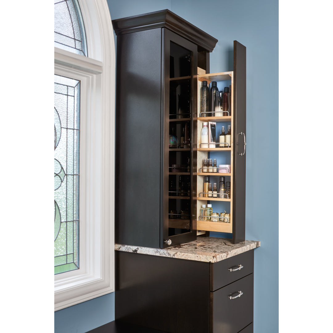 Rev-A-Shelf 6" Pullout Wall Filler w/ Soft-close, 36" Height, 432-WFBBSC36-6C - VMInnovations