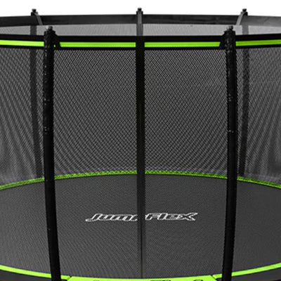 JumpFlex HERO 14' Trampoline for Kids Outdoor Play Equipment with Net & Ladder