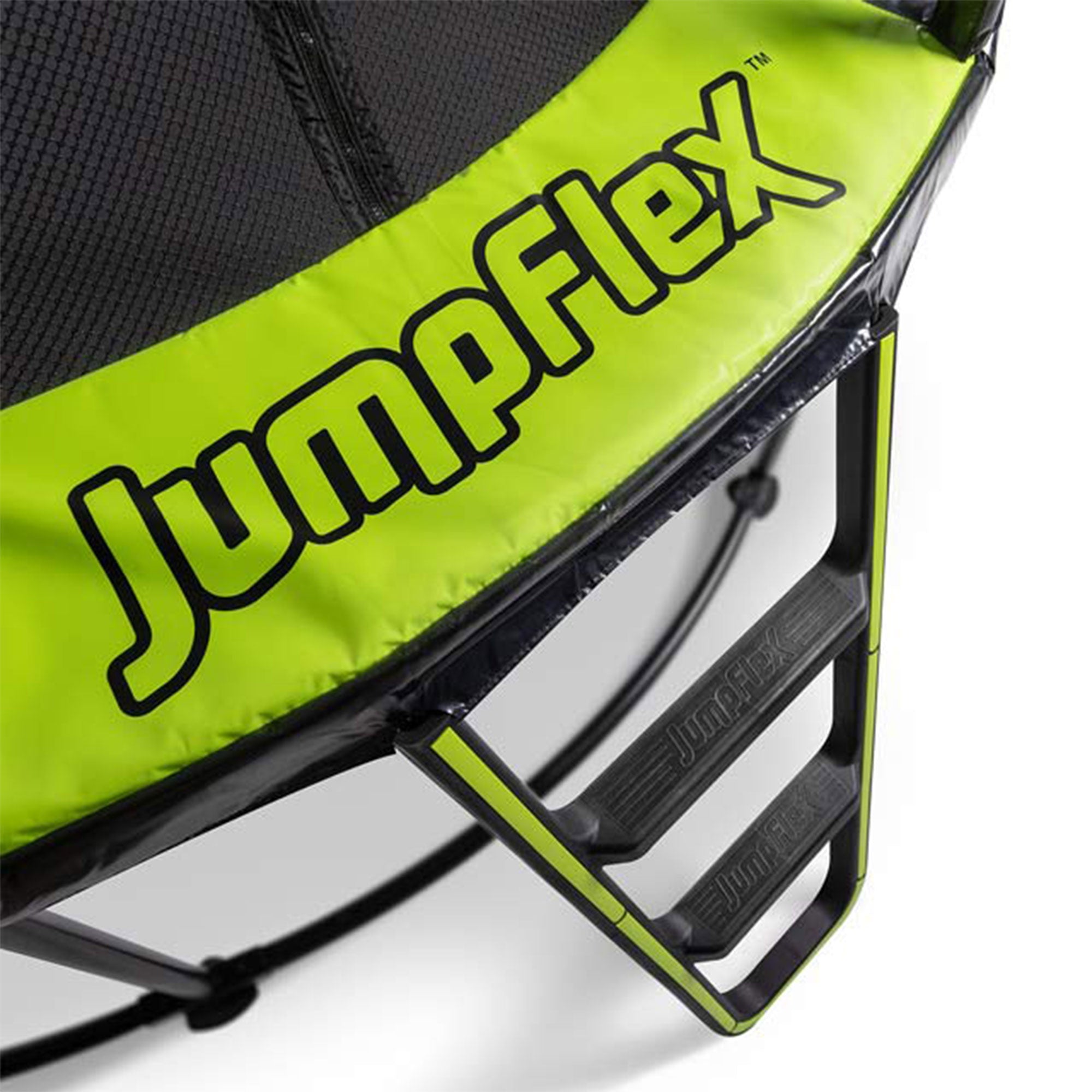 JumpFlex HERO 14' Trampoline for Kids Outdoor Play Equipment with Net & Ladder - VMInnovations