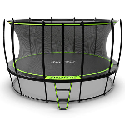 JumpFlex HERO 15' Round Trampoline with Safety Net Enclosure and Net Attachment