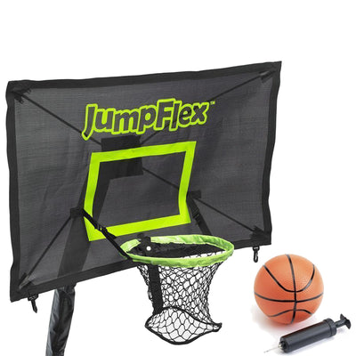 JumpFlex PROJAM Hero Basketball Hoop and Net Attachment for Trampolines, Black - VMInnovations