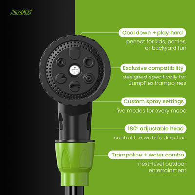 JumpFlex AquaJet Multi-Spray Sprinkler Water Hose Attachment for Trampolines