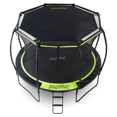 JumpFlex SMARTSHADE FLEX 12 Foot Soft Protective Trampoline Canopy Cover, Black - VMInnovations