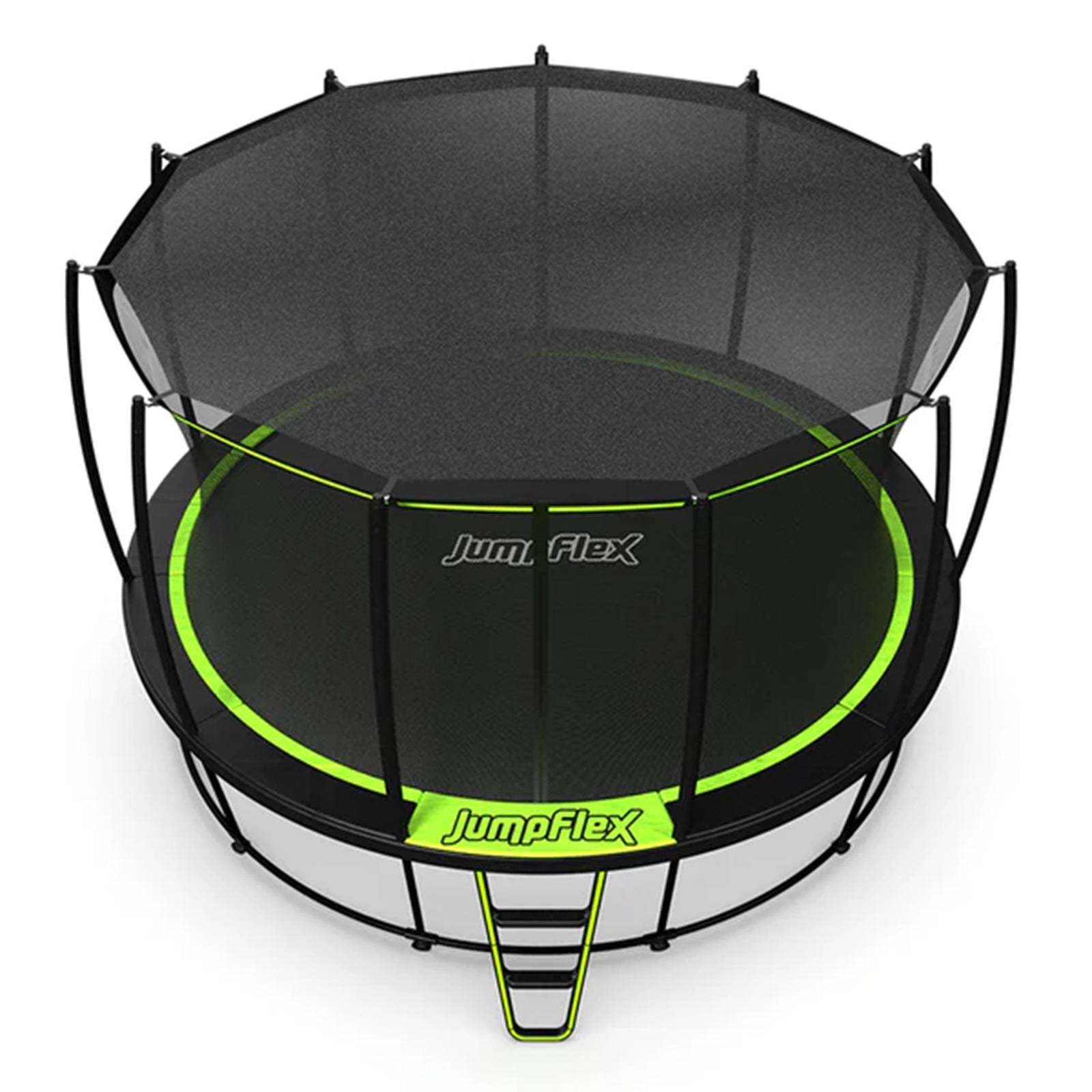 JumpFlex SMARTSHADE FLEX 12 Foot Soft Protective Trampoline Canopy Cover, Black - VMInnovations