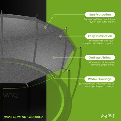JumpFlex SMARTSHADE Shade Cover for HERO 15' Model ONLY, TRAMPOLINE NOT INCLUDED