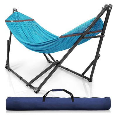 Tranquillo Universal 106.5" Double Hammock w/Adjustable Stand and Bag, Sky(Used)