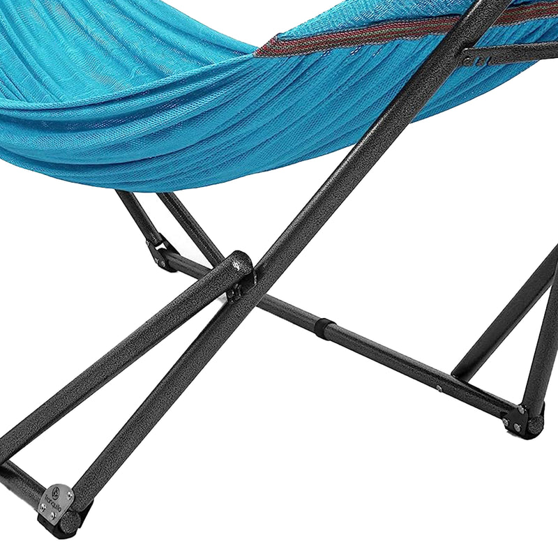 Tranquillo Universal 106.5" Double Hammock w/Adjustable Stand and Bag, Sky(Used)