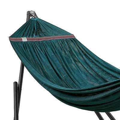 Tranquillo Universal 106.5" Double Hammock with Adjustable Stand & Bag, Peacock